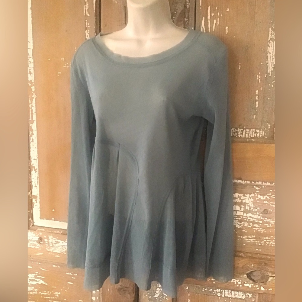 NWT NEW Lilith Sheer Top Laganlook Medium Ondee Blue